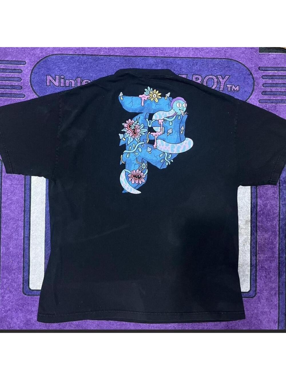 Black and blue skater Rick and Morty streetwear XL tee